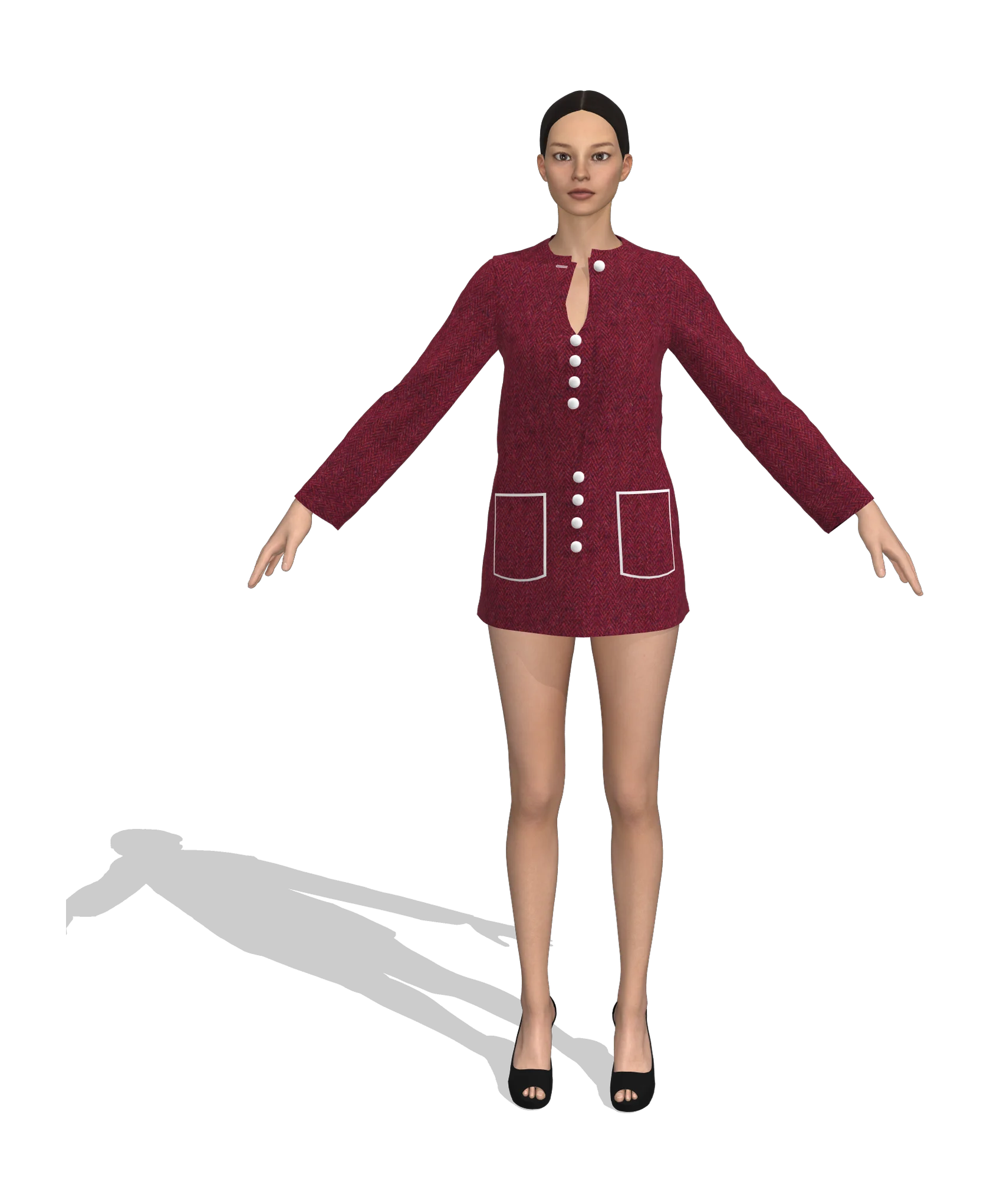 KDscion w209 sleeveless top-full sleeve base double layer coat